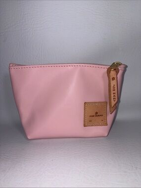 Jon Hart Soft Pink CHICO Cosmetic and Travel Pouch with T Monogram on Back Side